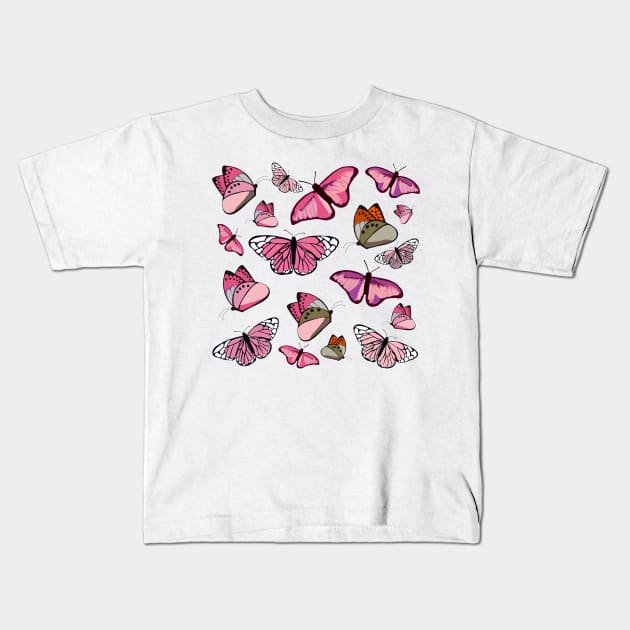 Butterflies Kids T-Shirt by smoochugs